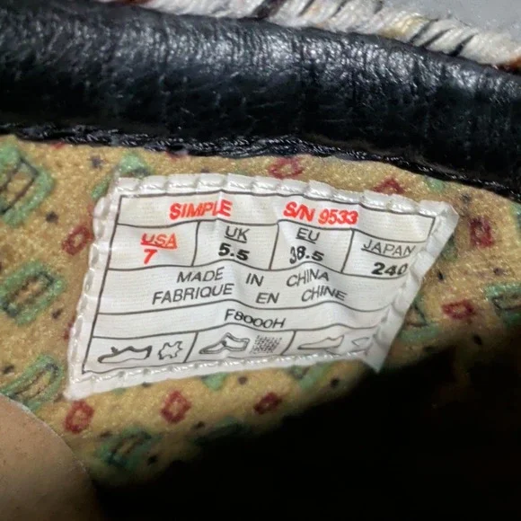 Simple Original Clog Women's Size 7 Slip On Shoes Black 9533 Boho Bohemian Indie - Picture 8 of 8